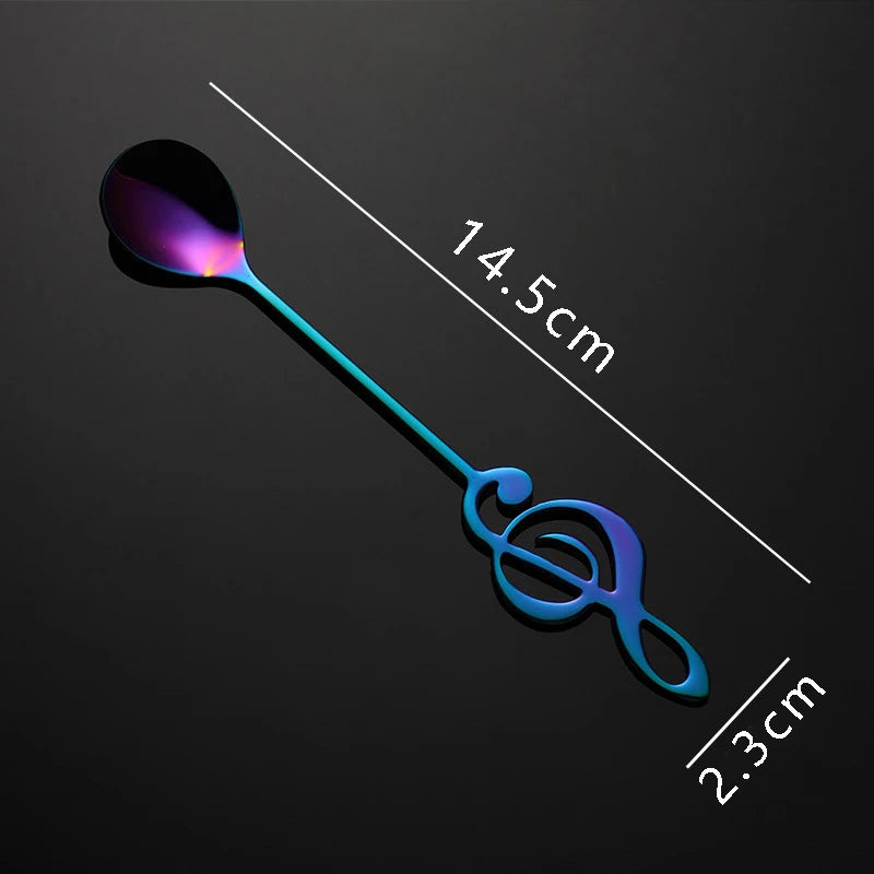 Stainless Steel Coffee Stirring Musical Note Spoon