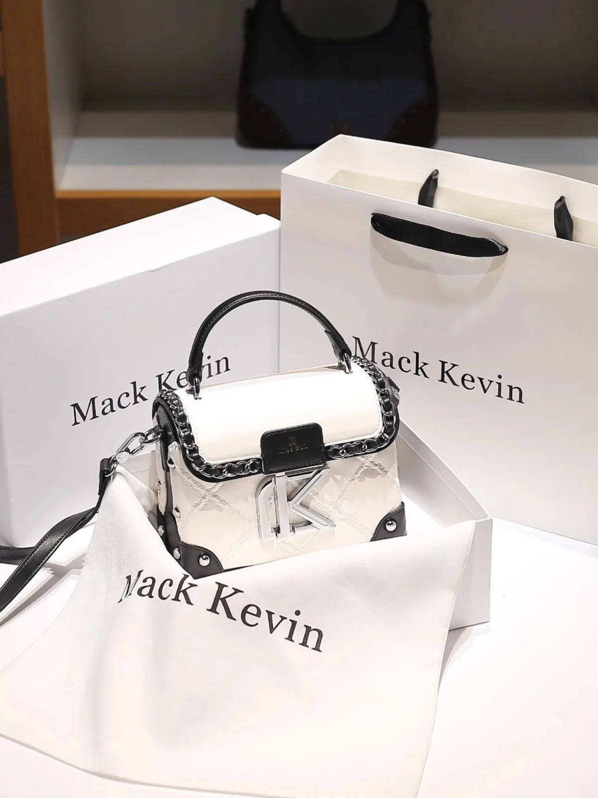 Square Leather Crossbody Bag