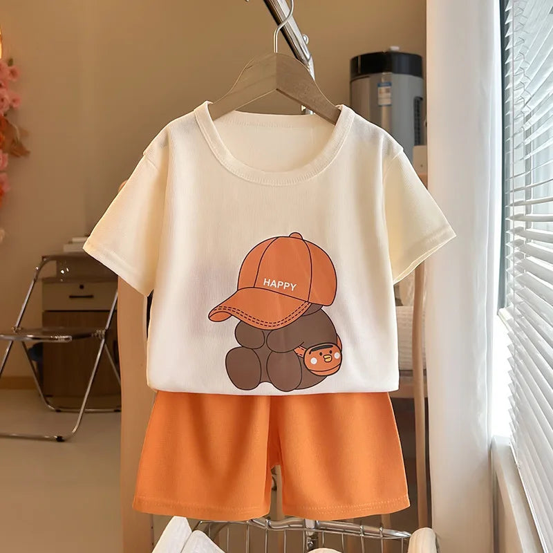 Child Short Sleeve Casual Shorts Toddler Sets