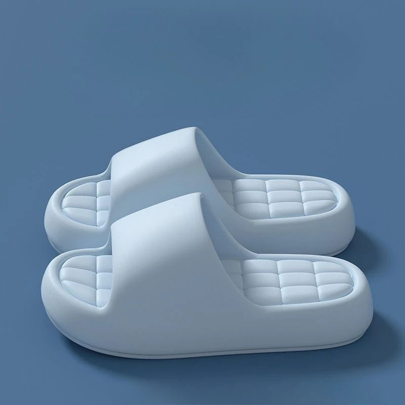 Unisex Bathroom Flat Sandals Thick Platform Slippers