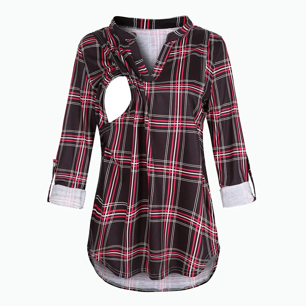 Maternity Breastfeeding T-shirt  Long Sleeve Pregnant