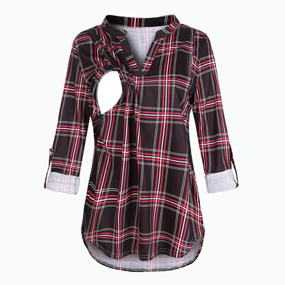 Maternity Breastfeeding T-shirt  Long Sleeve Pregnant