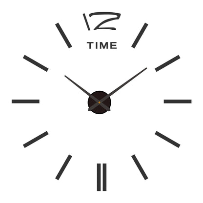 Large Wall Clock 3D DIY Quartz Acrylic Mirror Stickers Clocks