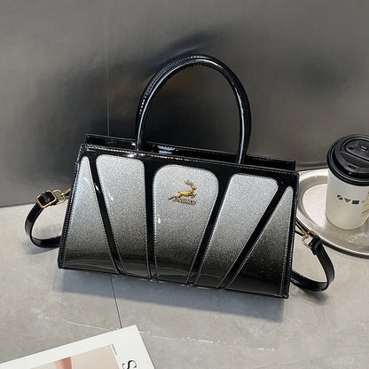 Large Size PU Leather Glue Splicing Single Shoulder Crossbody Bag