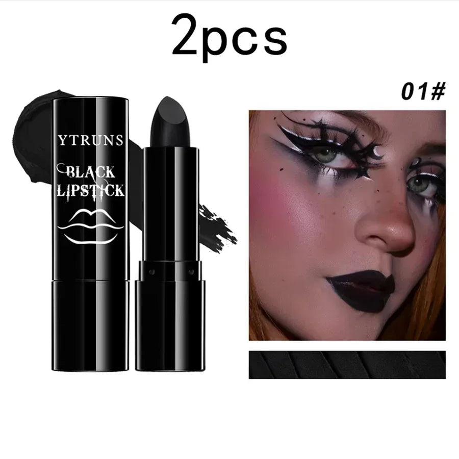 Matte black long-lasting waterproof lipstick