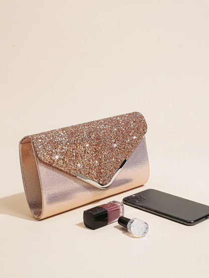 Prom Sequin Clutch Purse chain Shoulder Cross Body Bag