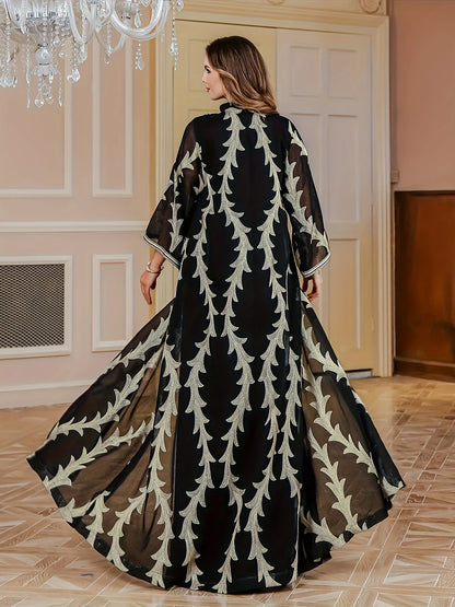 Middle East Beaded Long Robe Long Sleeve Dress