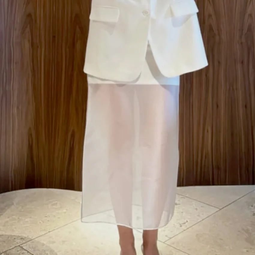 Trendix See Through Mesh Patchwork Skirts