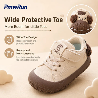 Cute Sport PU Leather Waterproof Running Footwear Toddler Sneakers