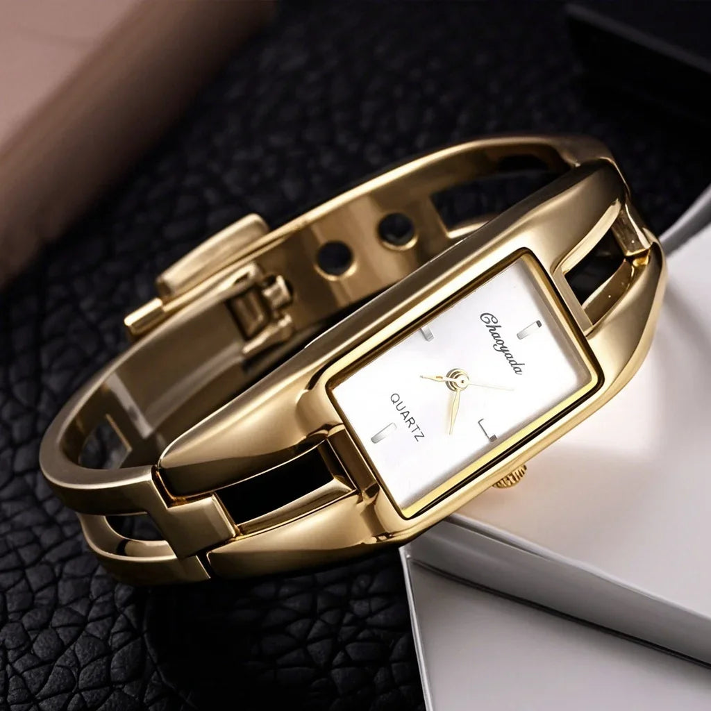 Rectangle Bangle Luxury Quartz Elegant Watch