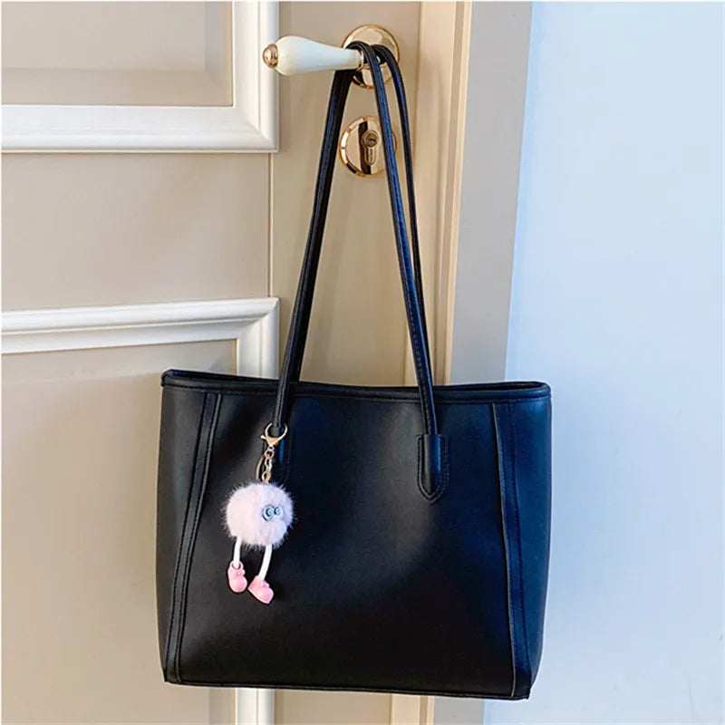 PU Leather Versatile Korean Single Shoulder Tote Bag