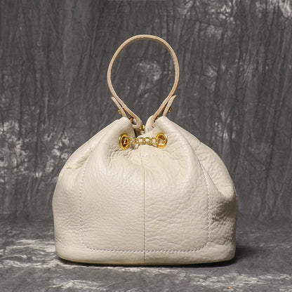 Genuine Leather Chain Crossbody Bag