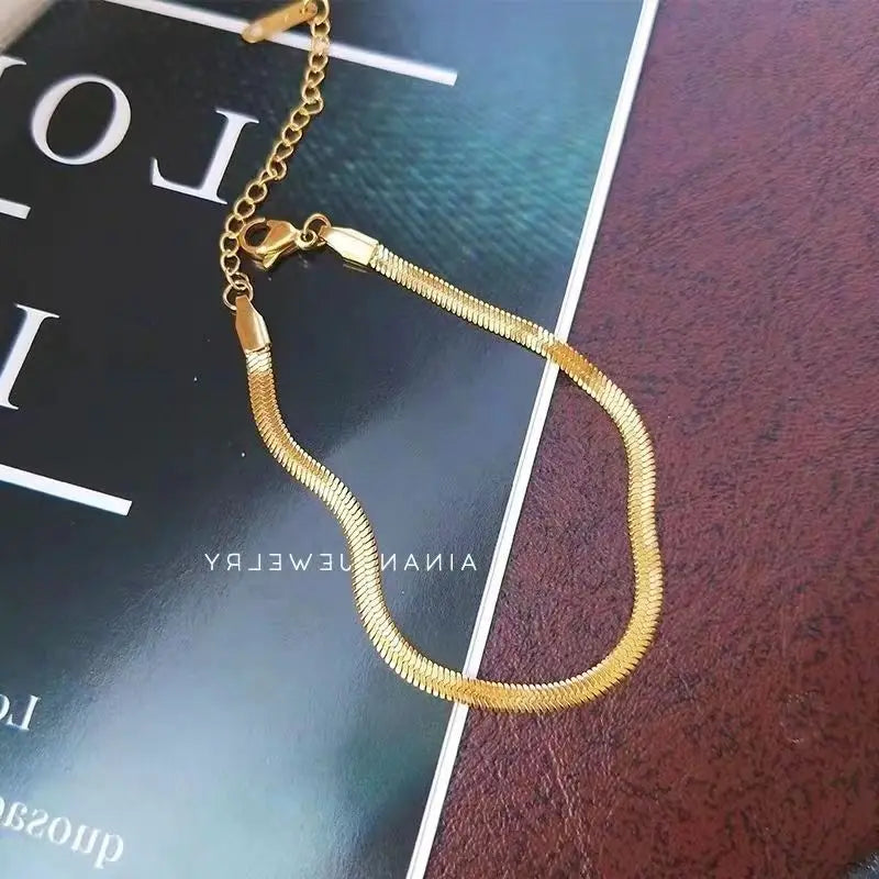 Classic Snake Bone Chain Anklet