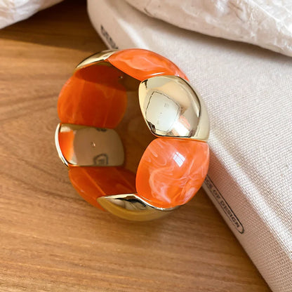 Multi-style Round Splicing Elastic Rope Resin Bracelets