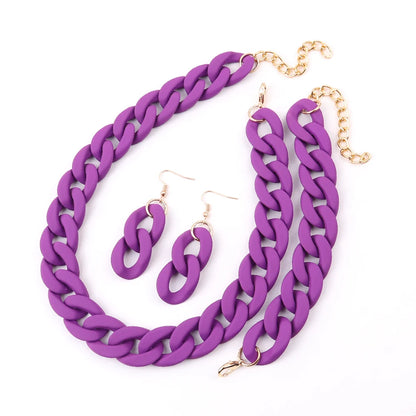 Fish Sheep Acrylic Chunky Chain Choker Necklace