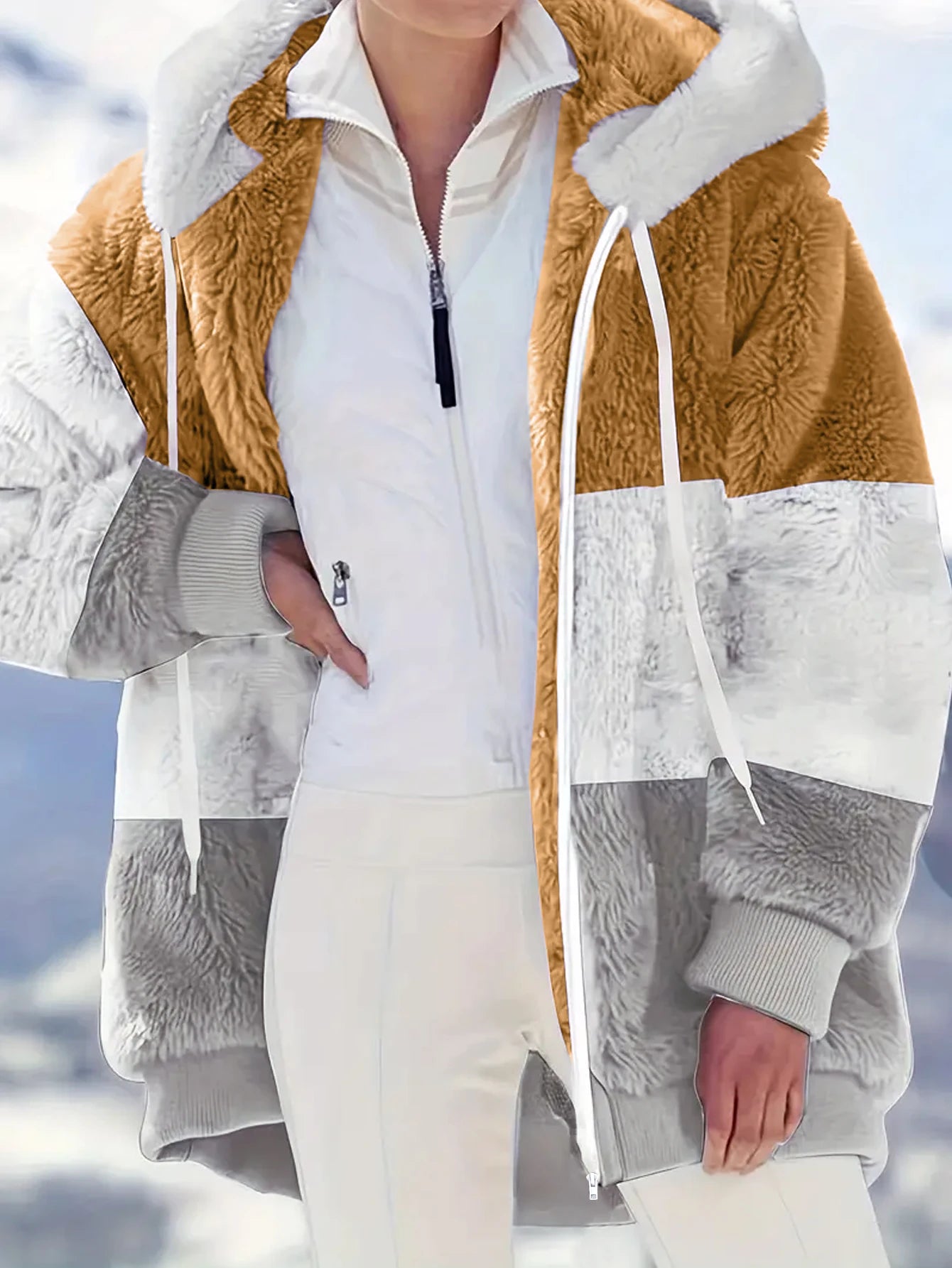 Drop-Shoulder Long-Sleeved Jacket