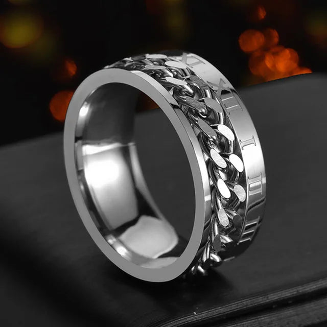 Cool Stainless Steel Rotatable Ring