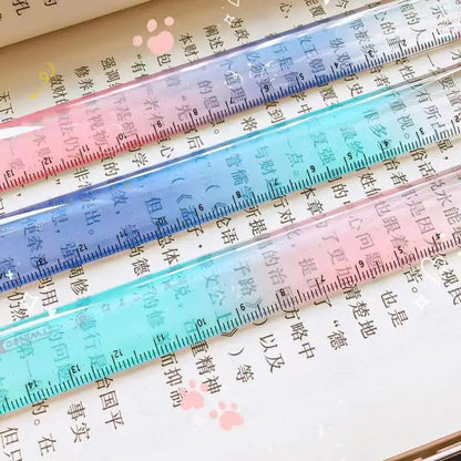 Cute Cat Paw Plastic Straight Rulers Kawaii School Drawing tools