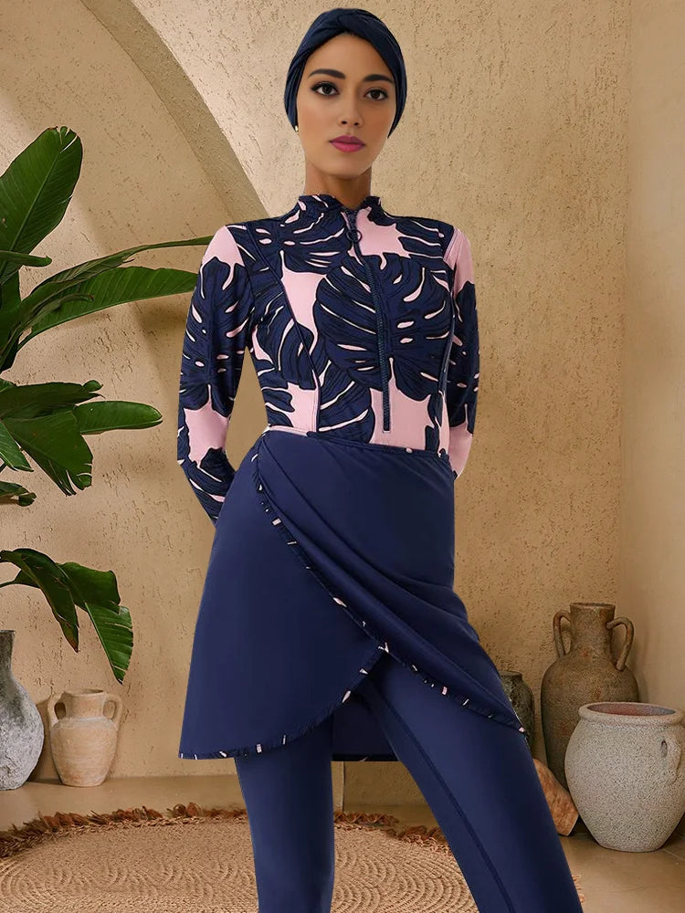 3PCS/Set Muslim Burkini Islamic Bathing Swimsuit