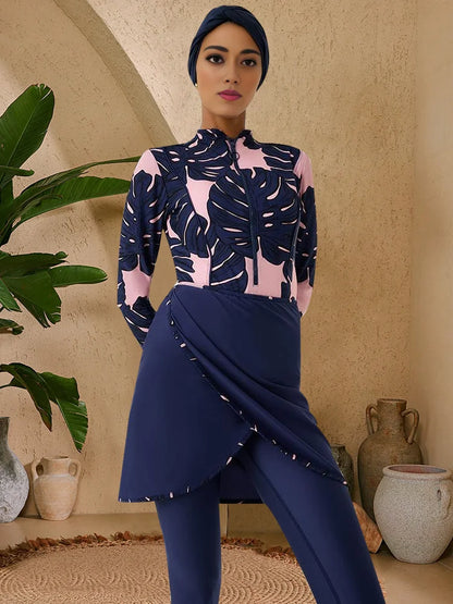 3PCS/Set Muslim Burkini Islamic Bathing Swimsuit