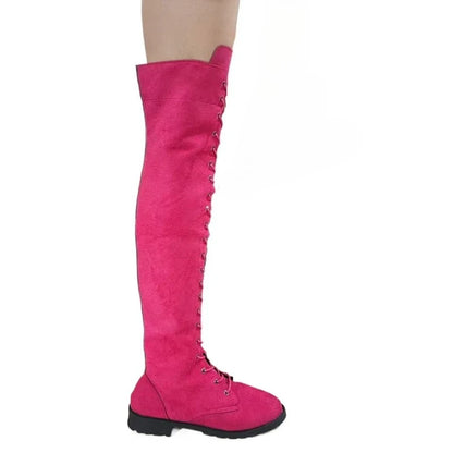 Sexy Thigh High Boots Rome Low Heels Boots