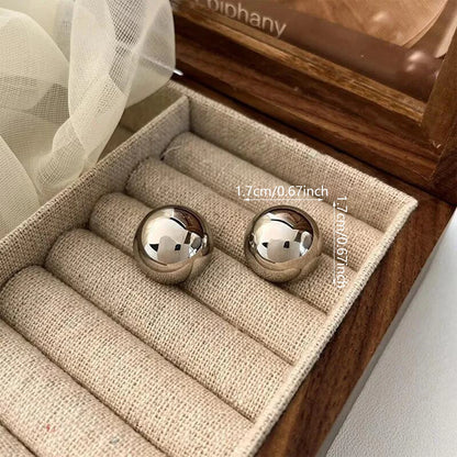 DANA Shiny Half Ball Earrings
