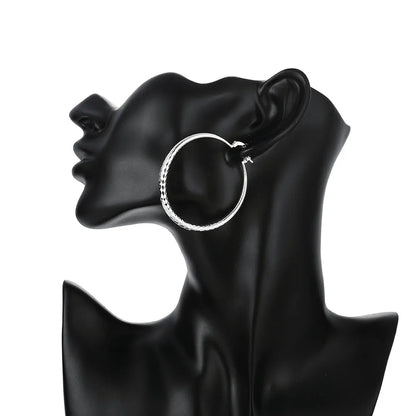 DANA 925 Sterling circle hoop Earrings