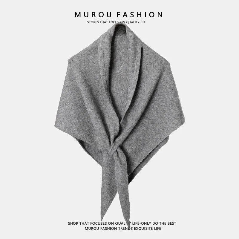 Triangle Scarf Neck Wrap Wool Blended Thickened Warm Shoulder Shawl