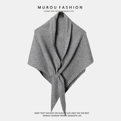 Triangle Scarf Neck Wrap Wool Blended Thickened Warm Shoulder Shawl