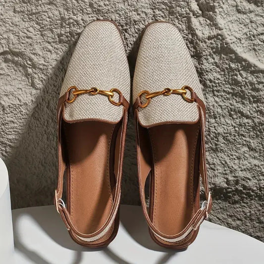 Platform Anti-slip Closed Toe Metal Shoes Sandals