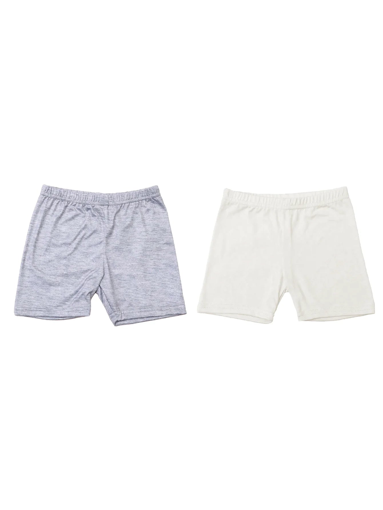 2Pcs Summer Solid Color Kids Leggings Girls
