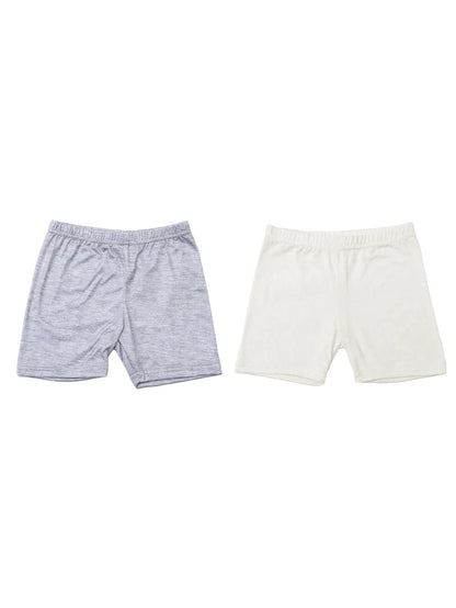2Pcs Summer Solid Color Kids Leggings Girls