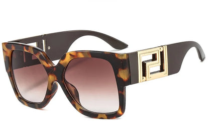 Light Luxury Square Large Frame Hollow Temples Catwalk Sunglasses