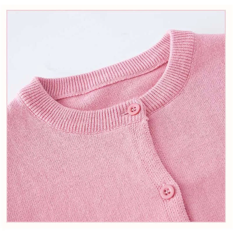 100Cotton Girls Knitting Cardigans Kids Sweater Toddler