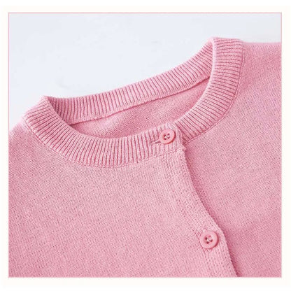 100Cotton Girls Knitting Cardigans Kids Sweater Toddler