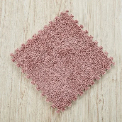 30*30CM Soft Plush Children Kids Rug Play Mat Puzzle Carpet