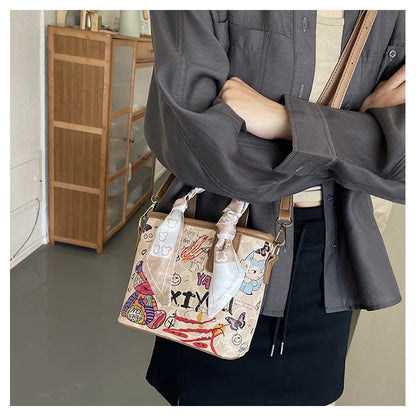 Painted Graffiti Artistic Crossbody Adjustable Shoulder Strap Bag