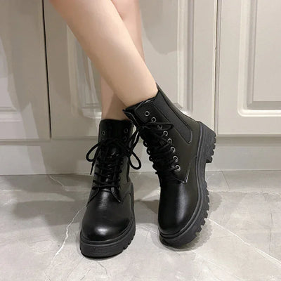 Mid-Heel Thick Heel Round Toe Chelsea Boots