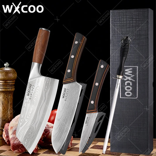 Stainless Steel Japanese Knife Wood Handle