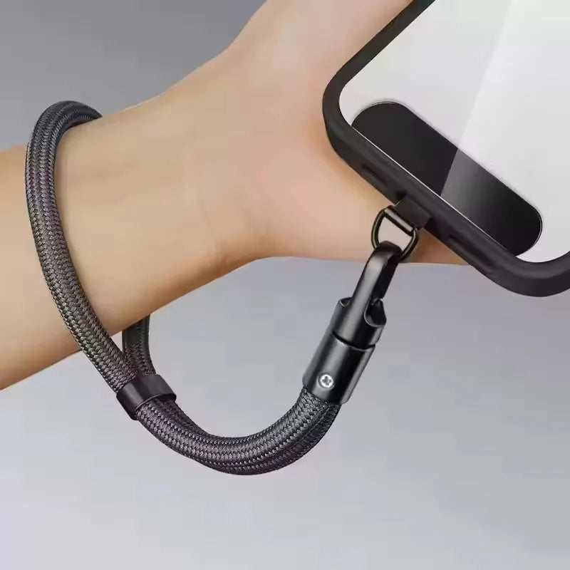Universal Adjustable Mobile Phone Self-Locking Anti-Loss Lanyard Short Wrist Strap Durable Cell Phone Strap