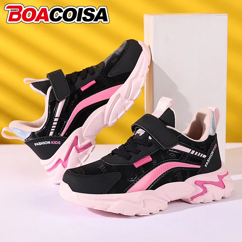 Children's Leather Walking Running Sneakers
