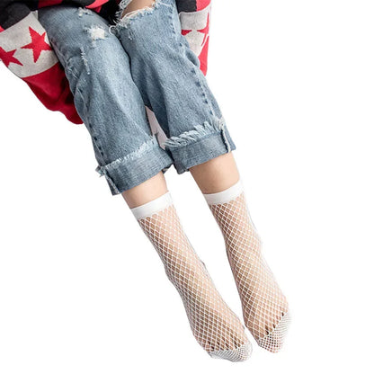 Sexy Black Hollow Out Breathable Mesh Fishnet Socks