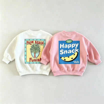 Cartoon Casual Loose Autumn Printed Toddler Printed Hoodie