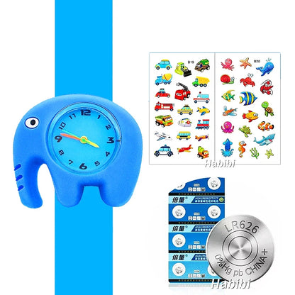 Slap Bracelet Clock Cartoon Kids Watches