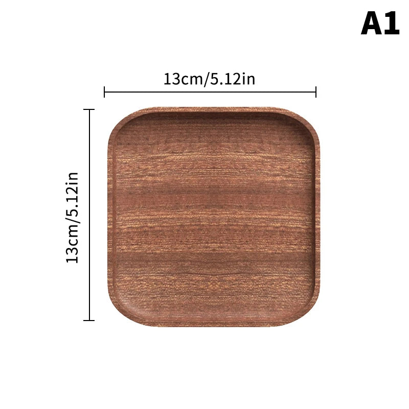 1PC Wooden Serving Oval Wood Tray
