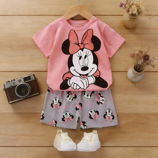 Baby Girl Outfit Set Short Sleeve T-shirt
