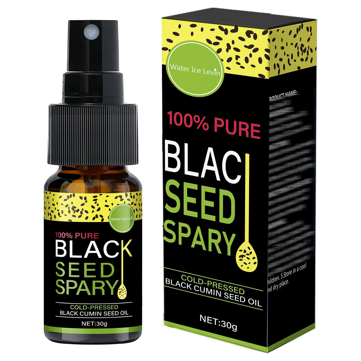 100% Pure Black Seed Oil Spray - Cold-Pressed Hair Treatment