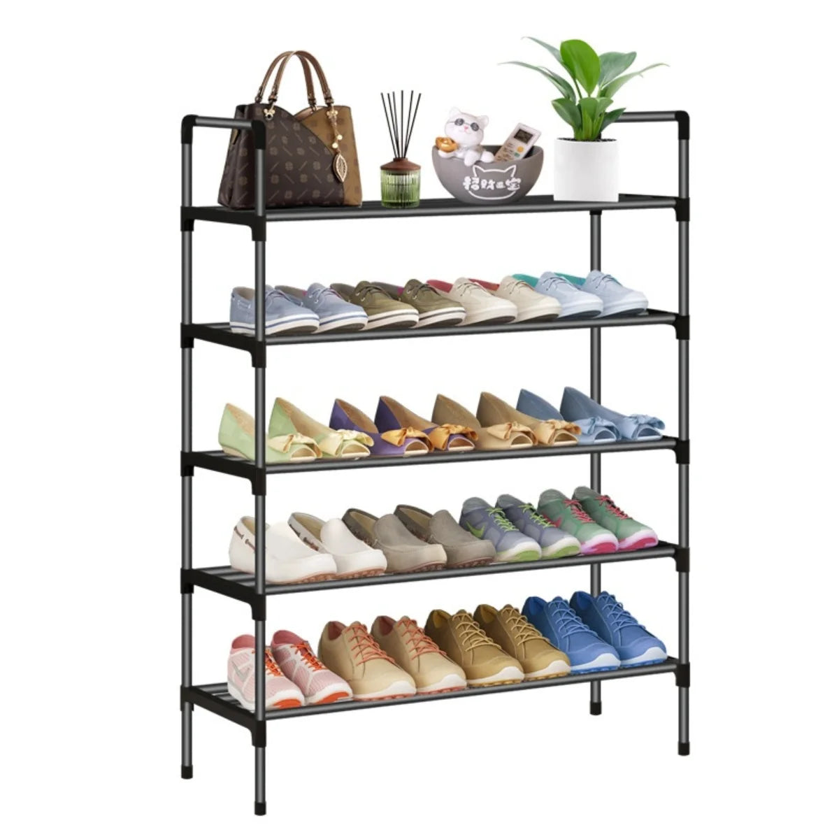 Shoe rack at the entrance of the house
