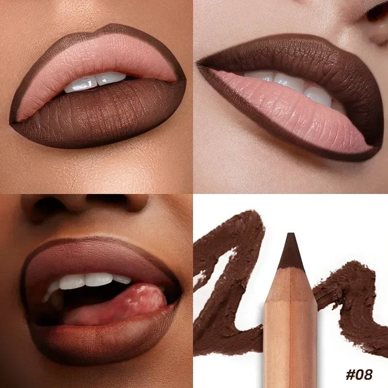 Matte 8-colors Lip Liner Pencil Lip Contour Lipstick Waterproof Lipliner Makeup