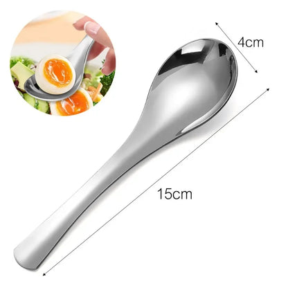 6/1Pcs Stainless Steel Spoon Thicken Soup Spoons